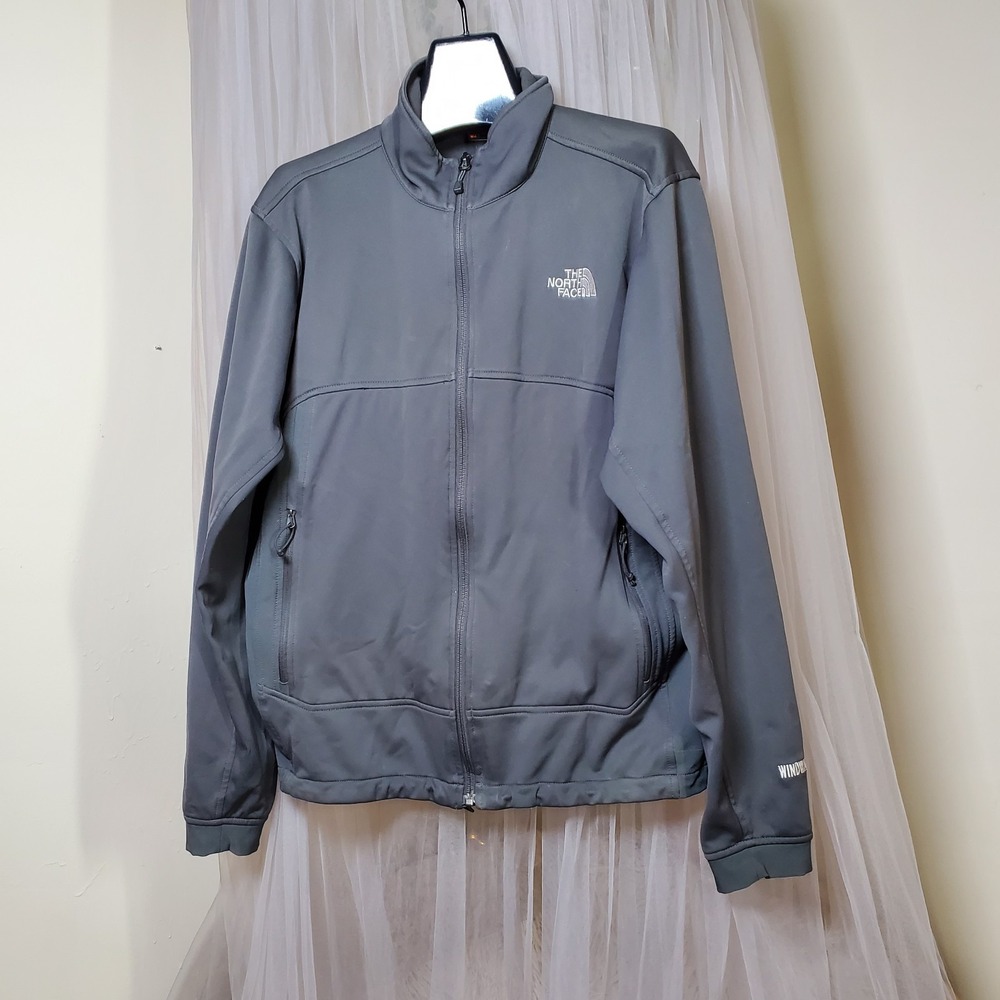 The North Face Men's Full Zip Jacket Gorpcore Windwall Black Size M Softshell